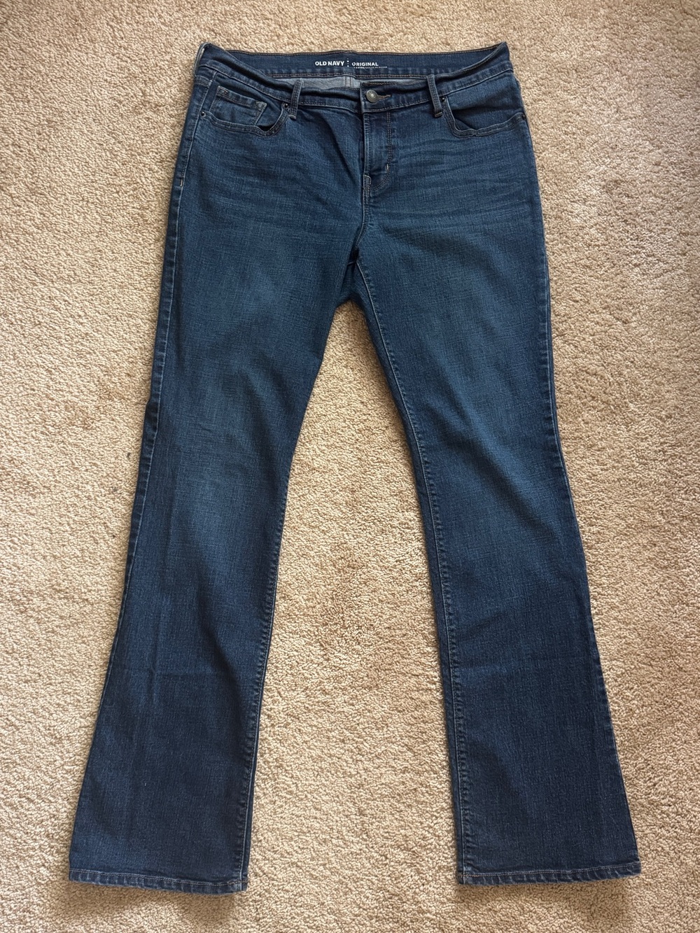 Old Navy Original Mid-Rise Bootcut Jeans Size 10 Dark Wash Stretch Denim